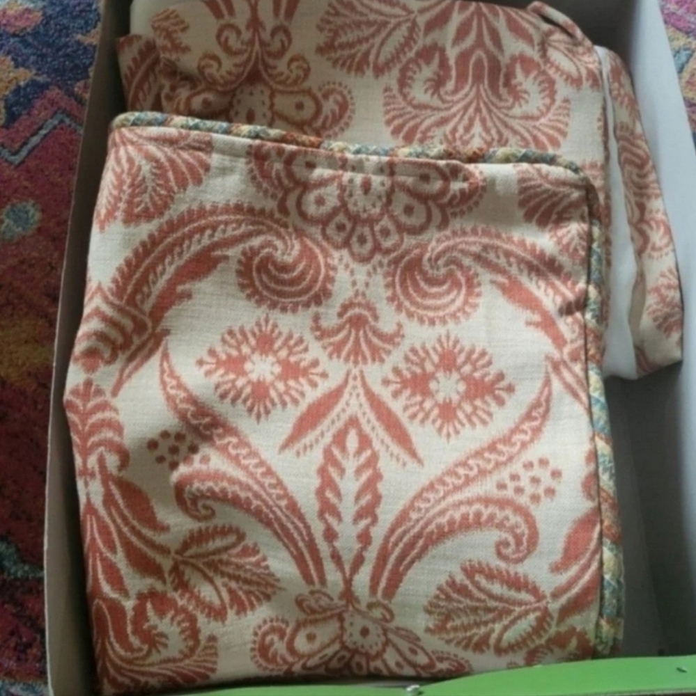 Custom drapery panel & cushion cover 99" l (1of 2) - Picture 13 of 15